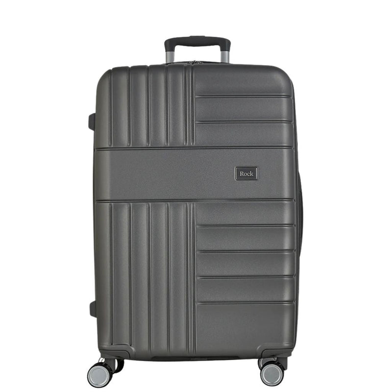 Rock Aspen 3 Piece Hardsided Suitcase Set - Charcoal - Love Luggage