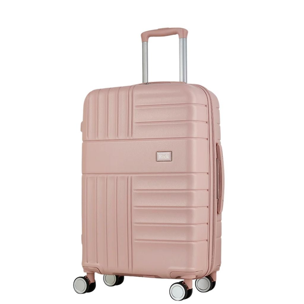 Rock Aspen 3 Piece Hardsided Suitcase Set - Pink - Love Luggage