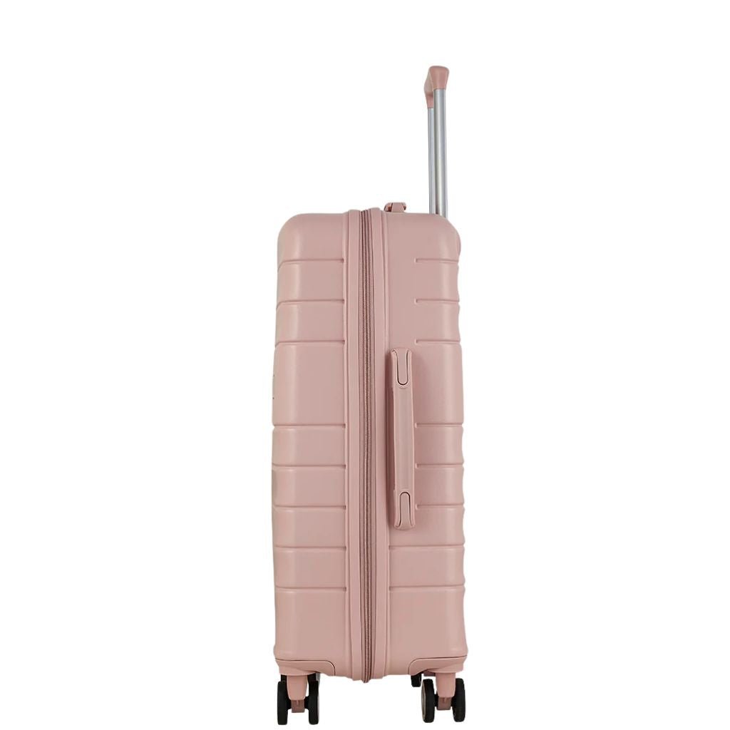 Rock Aspen 3 Piece Hardsided Suitcase Set - Pink - Love Luggage