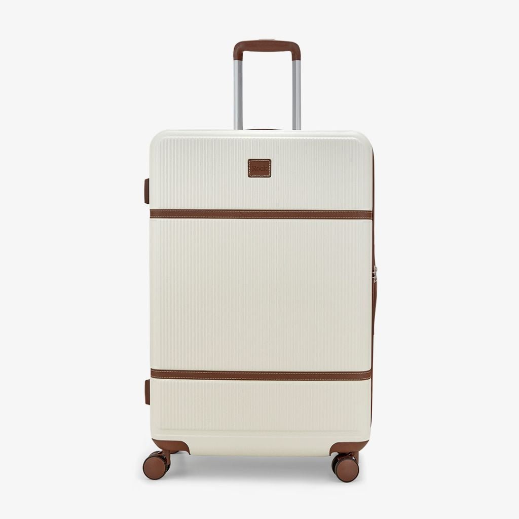 Rock Chelsea 73cm Large Hardsided Luggage - Cream - Love Luggage