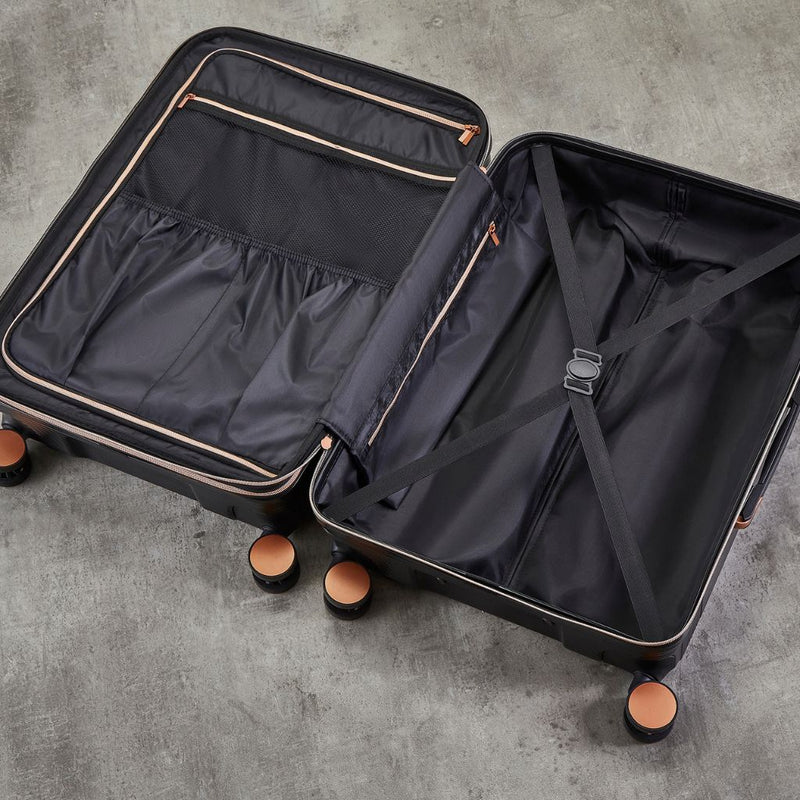 Rock Mayfair 54cm Carry On Hardsided Luggage - Black - Love Luggage