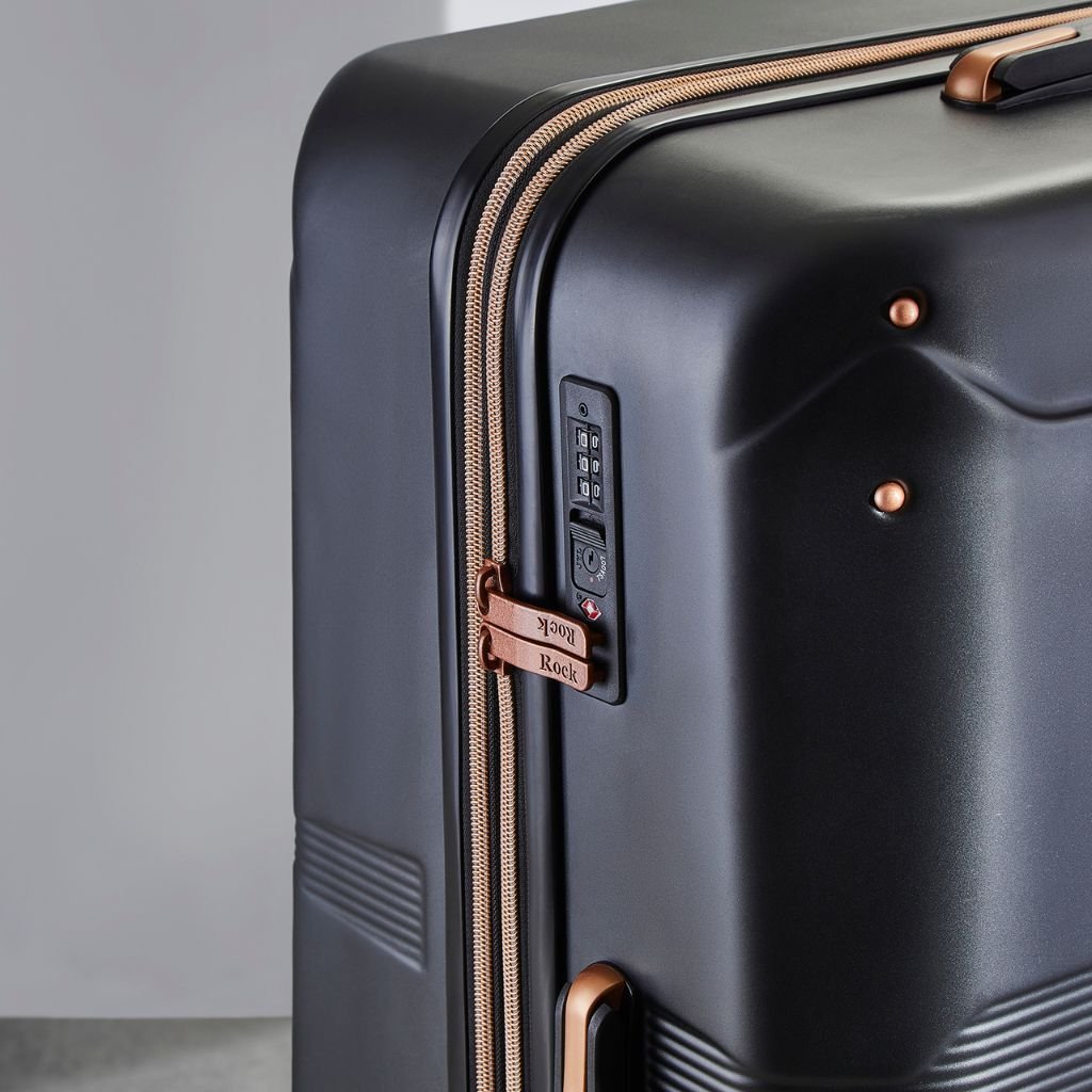 Rock Mayfair 54cm Carry On Hardsided Luggage - Black - Love Luggage