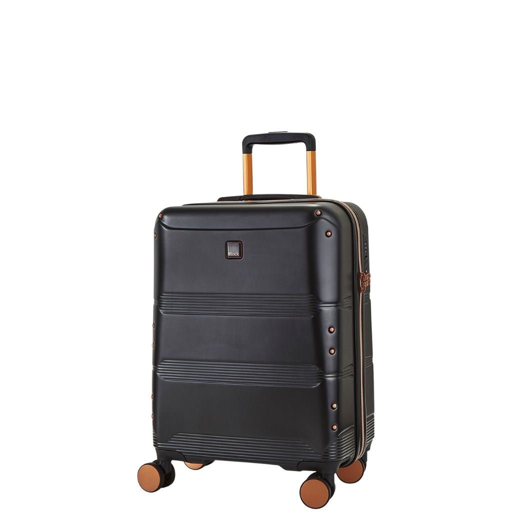 Rock Mayfair 54cm Carry On Hardsided Luggage - Black - Love Luggage