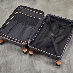 Rock Mayfair 77cm Large Hardsided Exp Luggage - Charcoal - Love Luggage