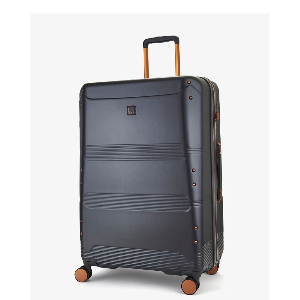 Rock Mayfair 77cm Large Hardsided Exp Luggage - Charcoal - Love Luggage