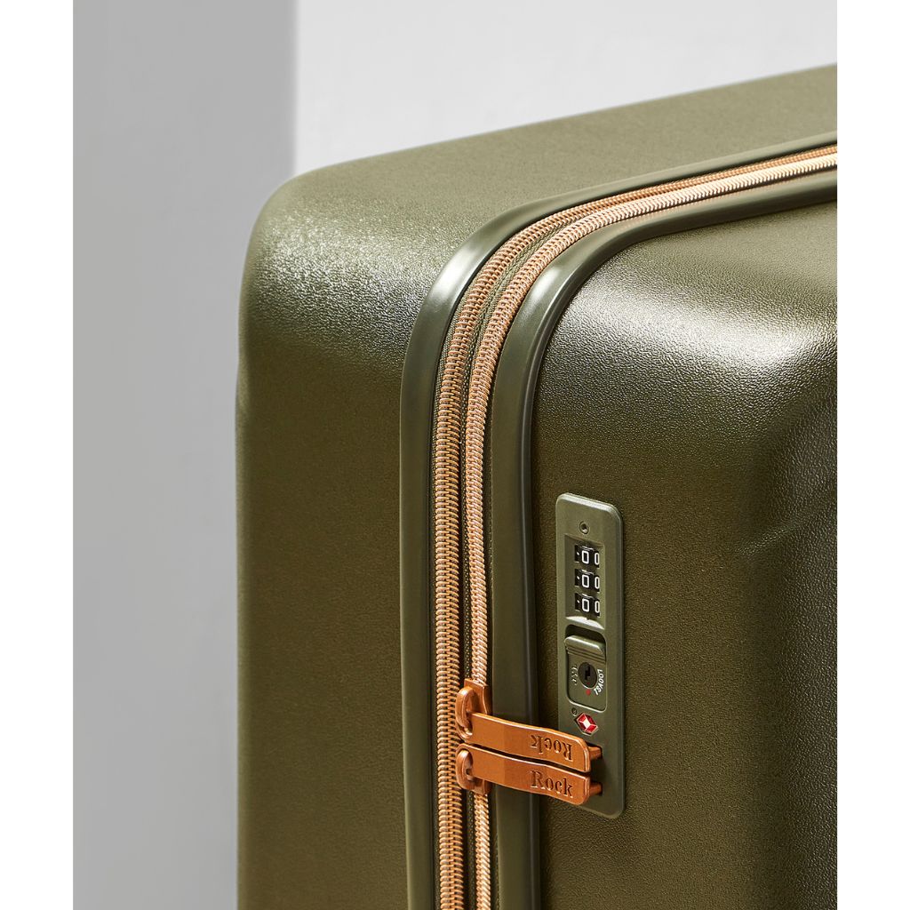Rock Mayfair 77cm Large Hardsided Exp Luggage - Khaki - Love Luggage