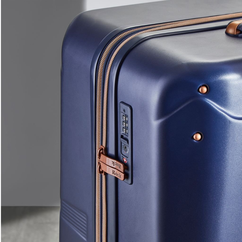 Rock Mayfair 77cm Large Hardsided Exp Luggage - Navy - Love Luggage