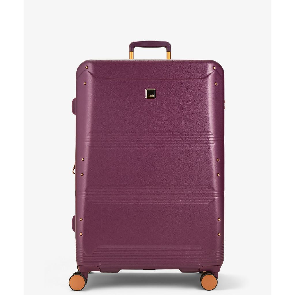 Rock Mayfair 77cm Large Hardsided Exp Luggage - Purple - Love Luggage