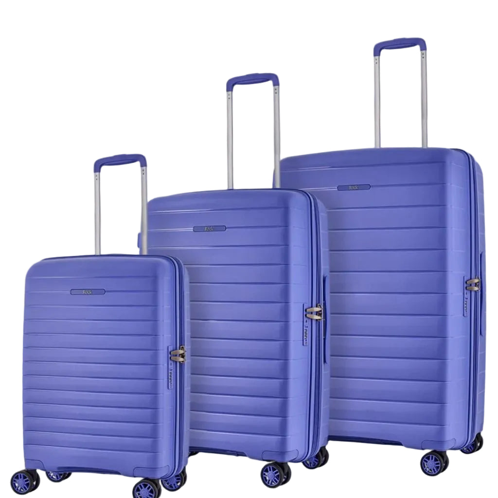 Rock Palma 3 Pce Set Lightweight Hardsided Suitcase - Lavender - Love Luggage