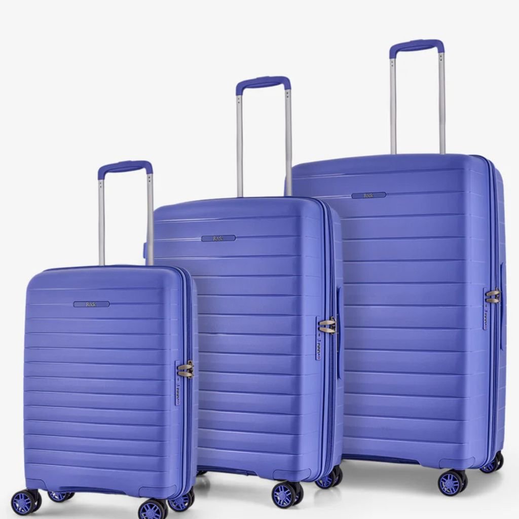 Rock Palma 3 Pce Set Lightweight Hardsided Suitcase - Lavender - Love Luggage