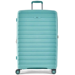 Rock Palma 3 Pce Set Lightweight Hardsided Suitcase - Seafoam Blue - Love Luggage