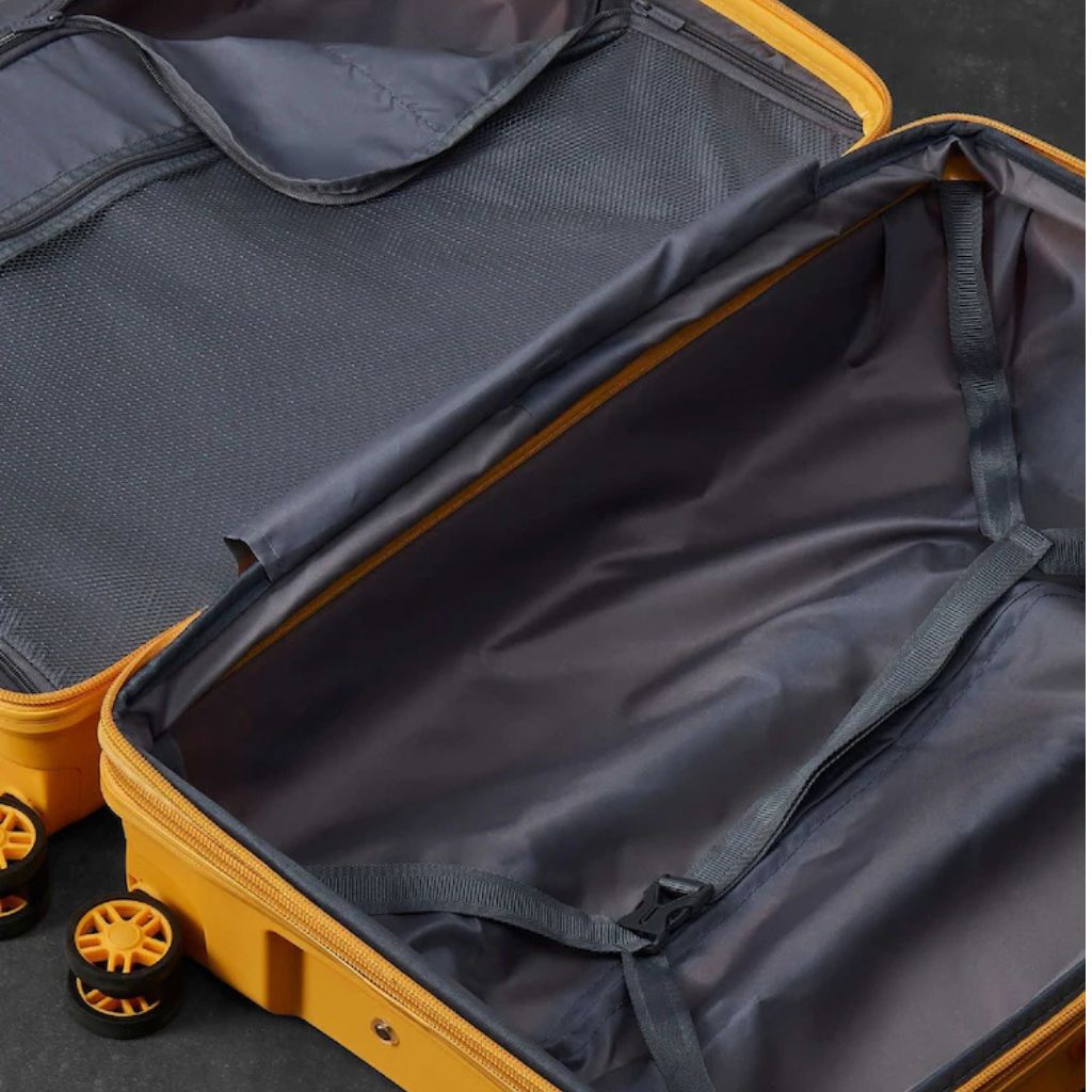 Rock Palma 3 Pce Set Lightweight Hardsided Suitcase - Yellow - Love Luggage