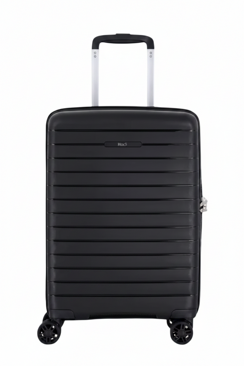 Rock Palma Carry On Lightweight Hardsided Suitcase - Black Rock Luggage