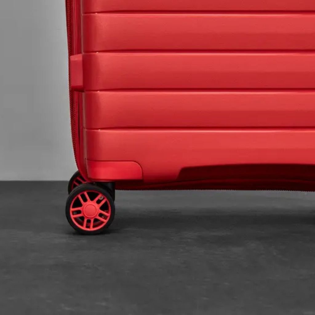 Rock Palma Carry On Lightweight Hardsided Suitcase - Coral - Love Luggage