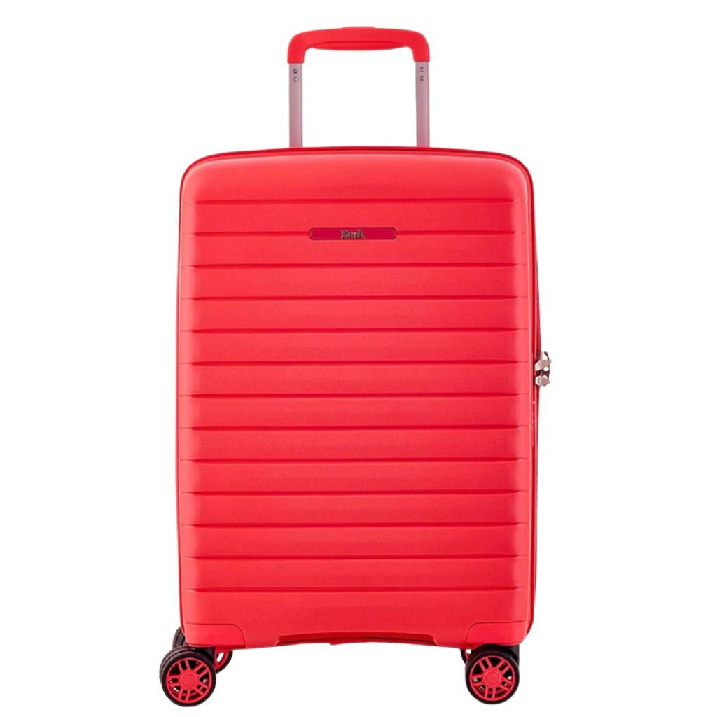 Rock Palma Carry On Lightweight Hardsided Suitcase - Coral - Love Luggage