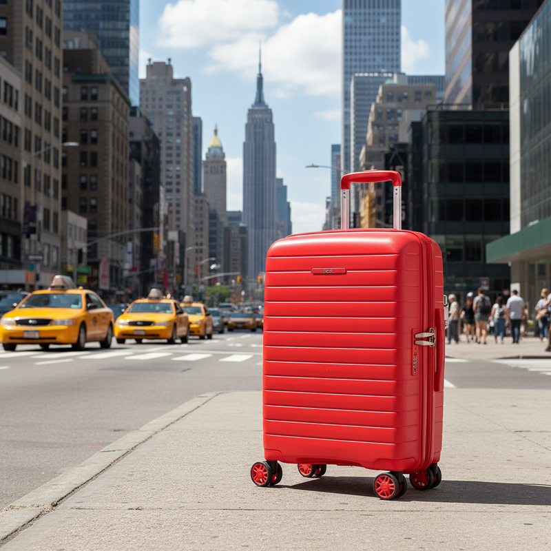 Rock Palma Carry On Lightweight Hardsided Suitcase - Coral Rock Luggage