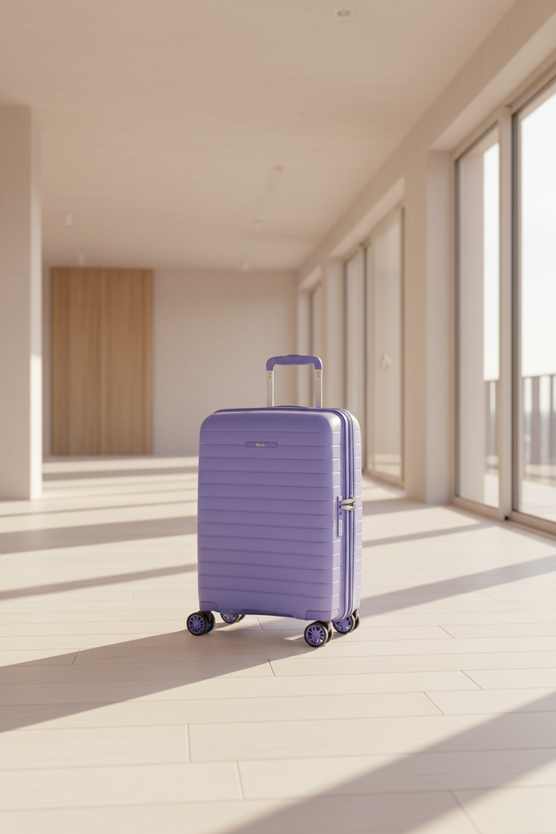 Rock Palma Carry On Lightweight Hardsided Suitcase - Lavender Rock Luggage