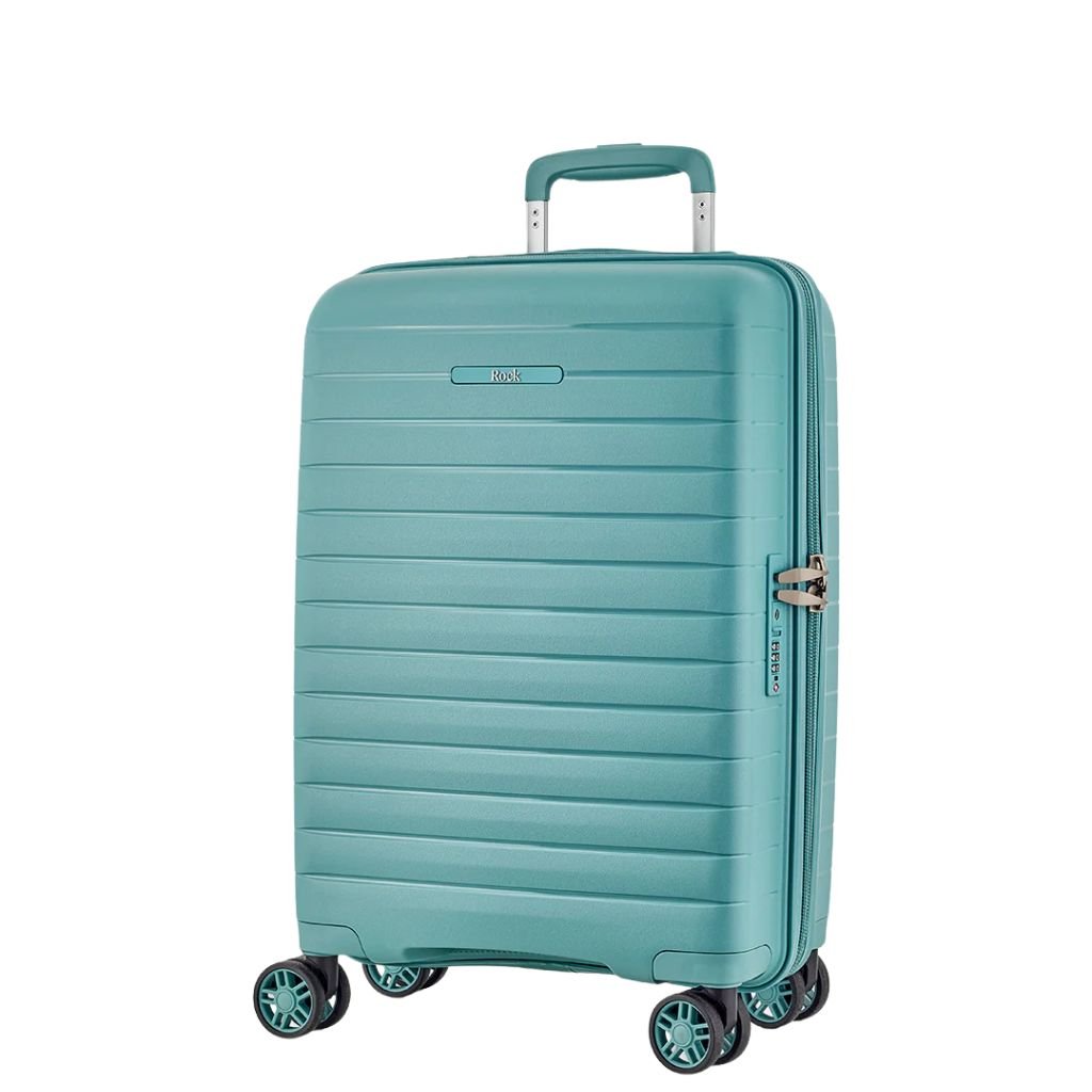 Rock Palma Carry On Lightweight Hardsided Suitcase - Seafoam Blue - Love Luggage