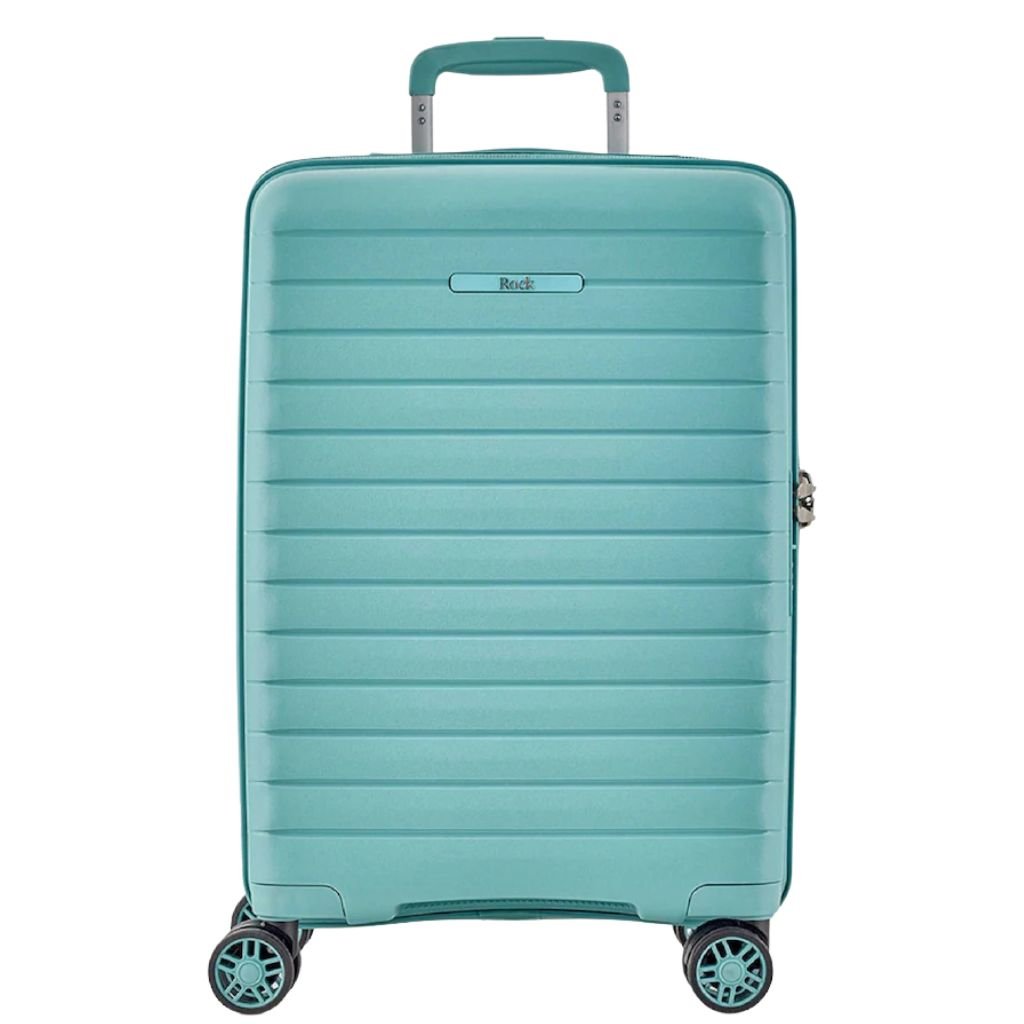 Rock Palma Carry On Lightweight Hardsided Suitcase - Seafoam Blue - Love Luggage