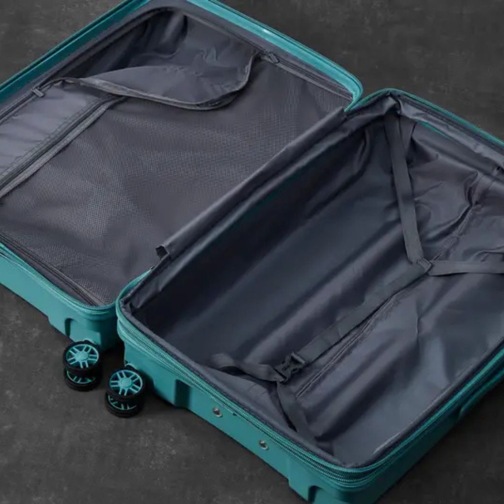 Rock Palma Carry On Lightweight Hardsided Suitcase - Seafoam Blue - Love Luggage