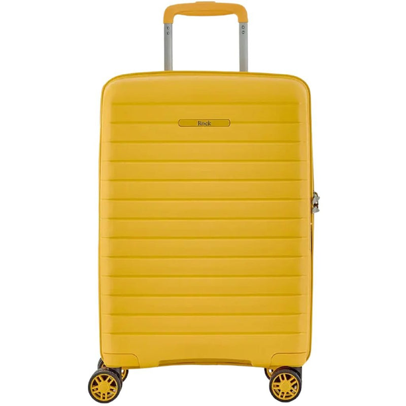 Rock Palma Carry On Lightweight Hardsided Suitcase - Yellow - Love Luggage