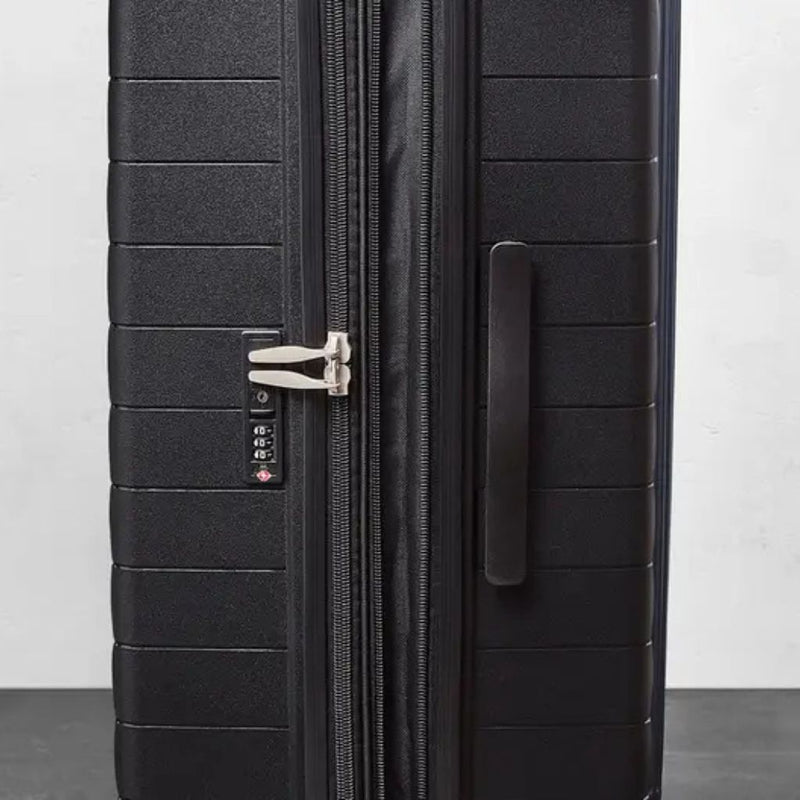 Rock Palma Medium Lightweight Hardsided Suitcase - Black - Love Luggage