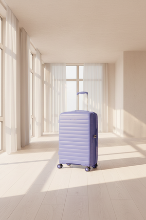 Rock Palma Medium Lightweight Hardsided Suitcase - Lavender Rock Luggage