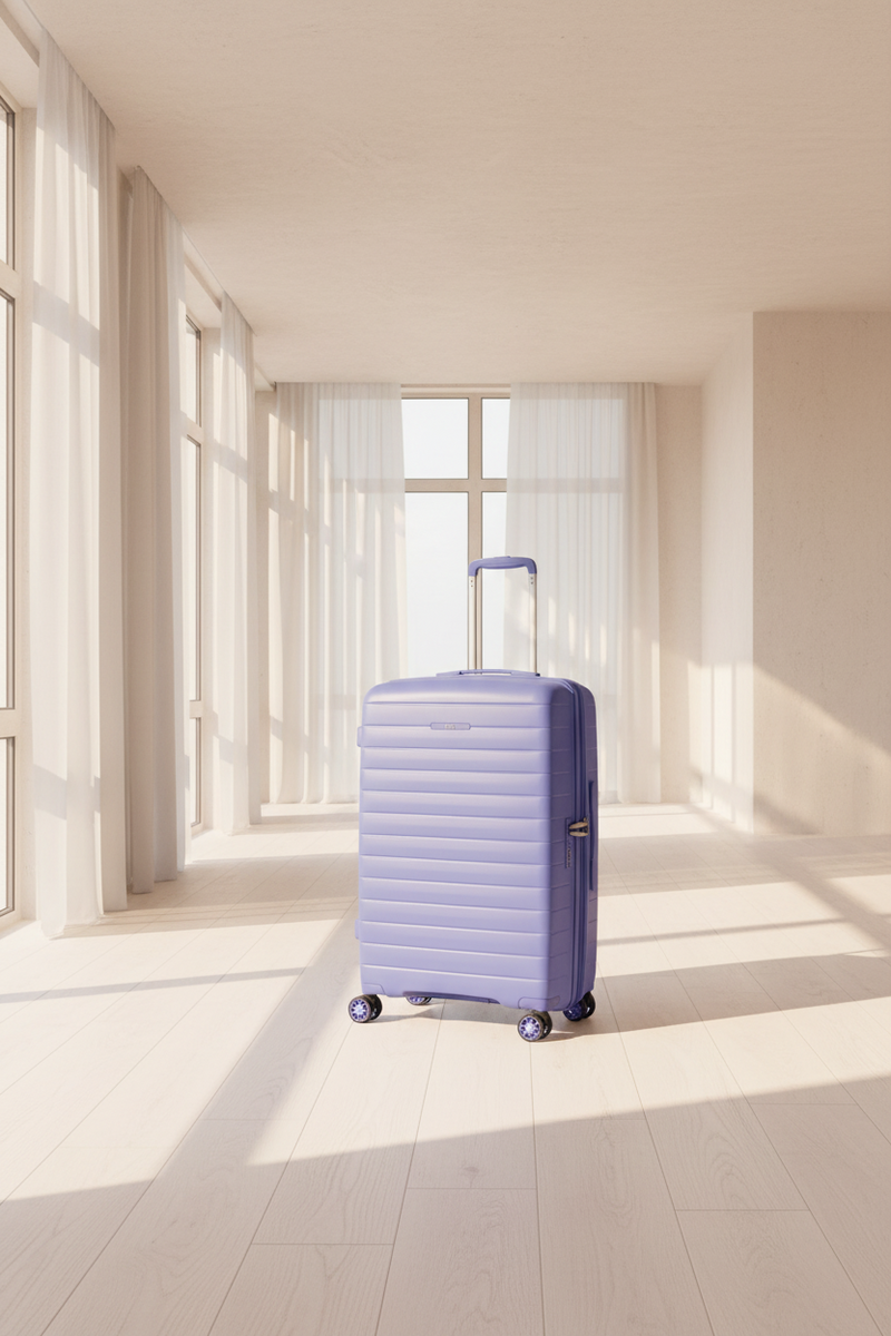Rock Palma Medium Lightweight Hardsided Suitcase - Lavender Rock Luggage