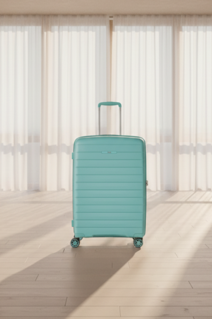 Rock Palma Medium Lightweight Hardsided Suitcase - Seafoam Blue Rock Luggage