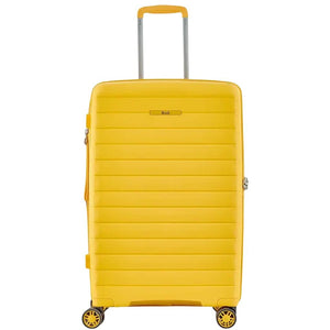 Rock Palma Medium Lightweight Hardsided Suitcase - Yellow - Love Luggage