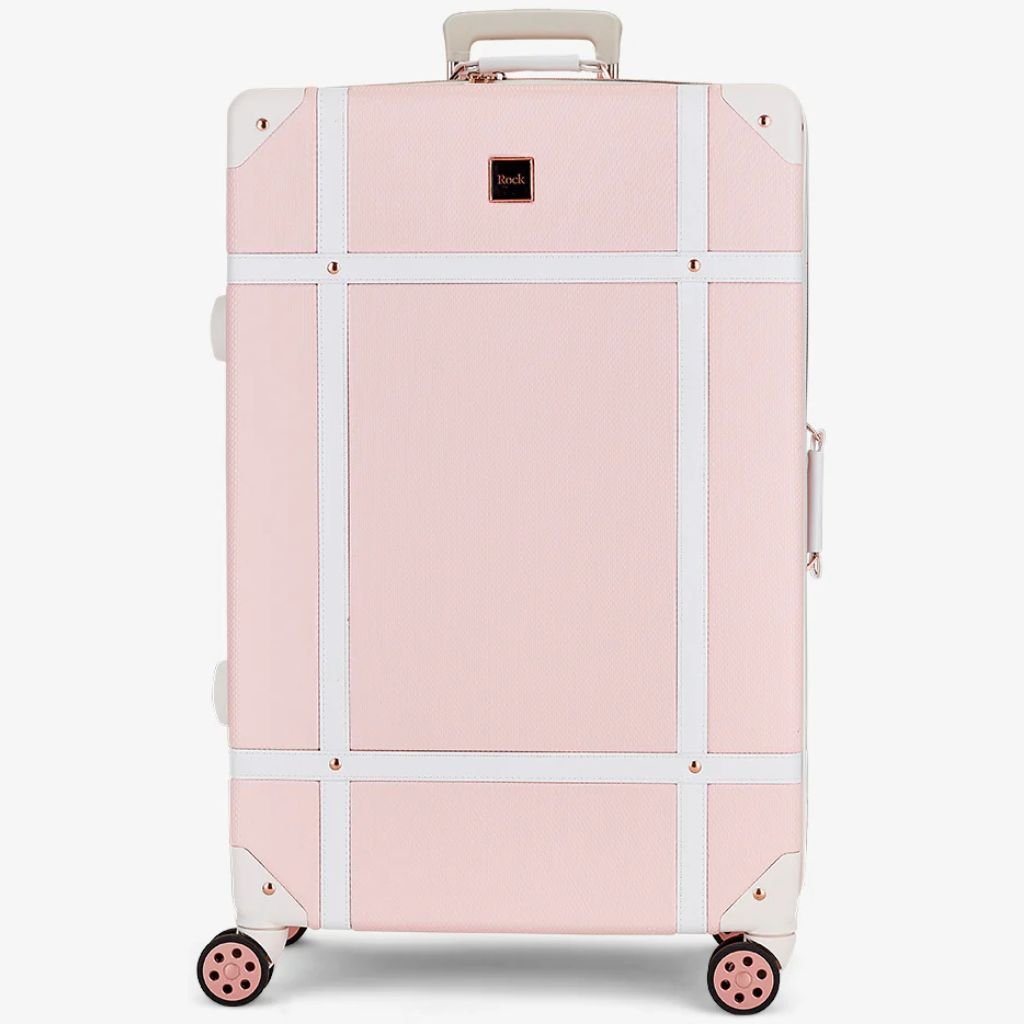 Rock Vintage 3 Piece Hardsided Luggage Set - Baby Pink - Love Luggage