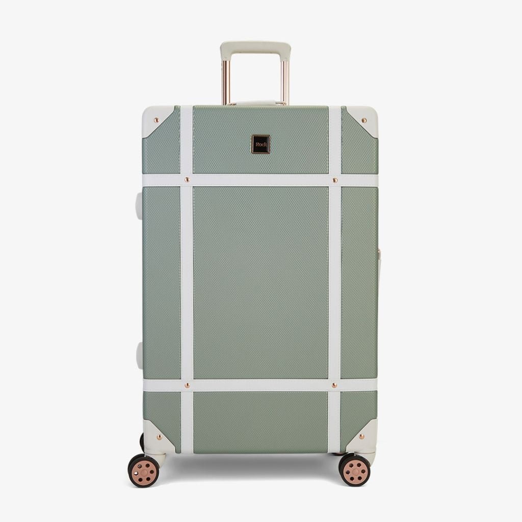 Rock Vintage 3 Piece Hardsided Luggage Set - Sage Green - Love Luggage