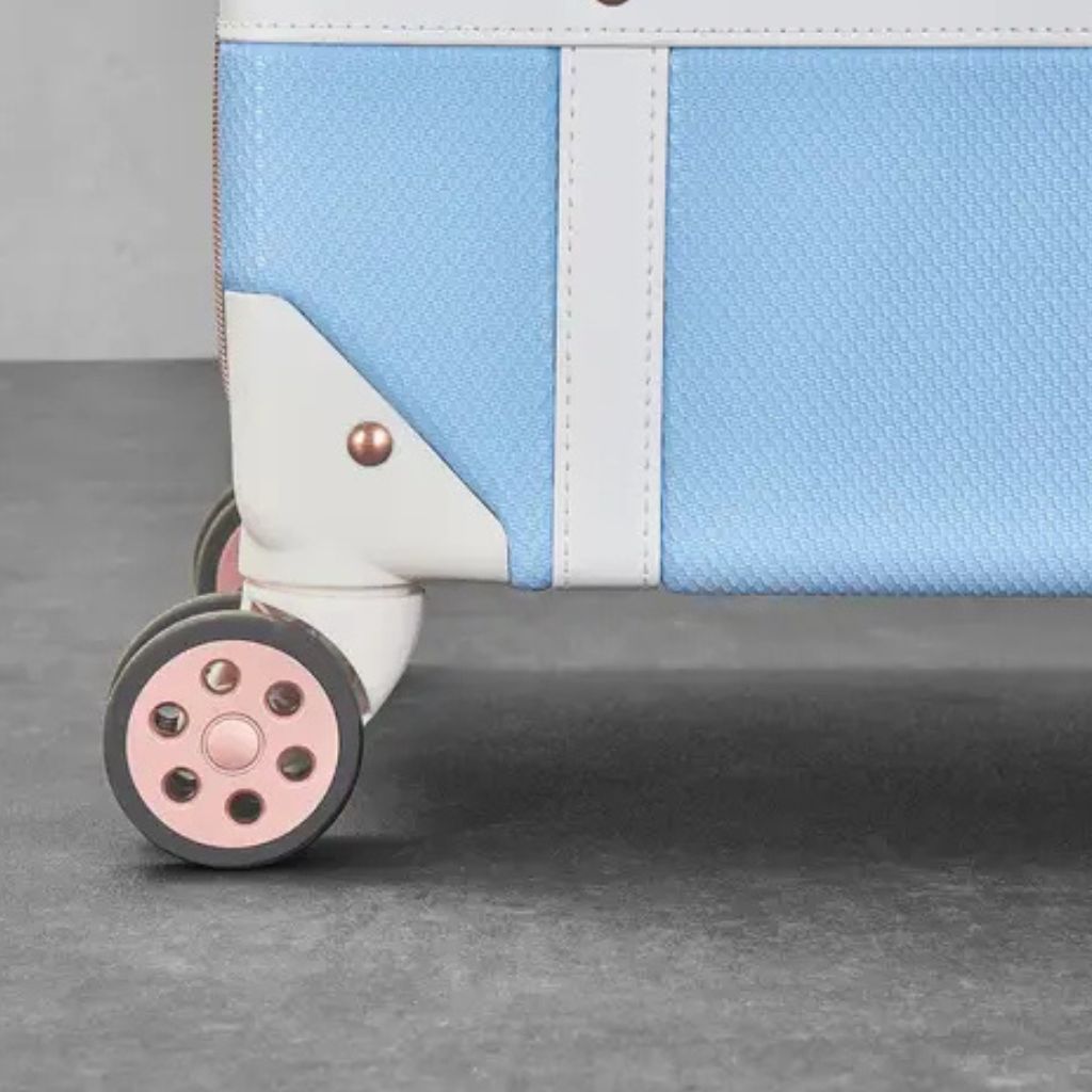 Rock Vintage 3 Piece Hardsided Luggage Set - Sky Blue - Love Luggage