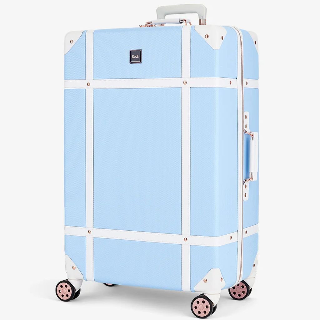 Rock Vintage 3 Piece Hardsided Luggage Set - Sky Blue - Love Luggage