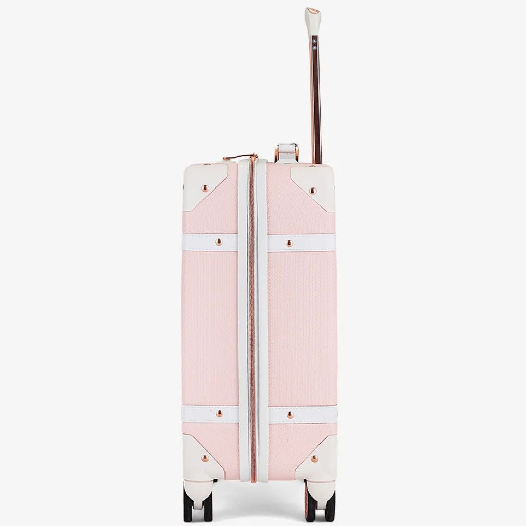 Rock Vintage 54cm Carry On Hardsided Luggage - Baby Pink - Love Luggage