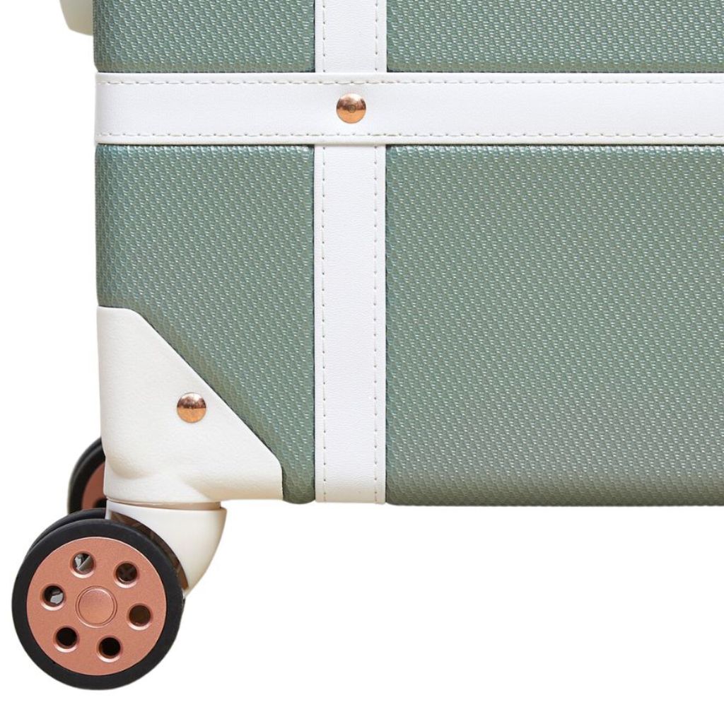 Rock Vintage 54cm Carry On Hardsided Luggage - Sage Green - Love Luggage