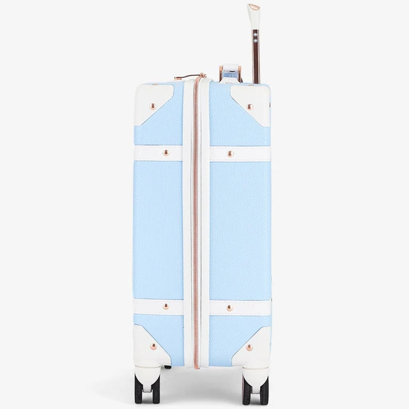 Rock Vintage 54cm Carry On Hardsided Luggage - Sky Blue - Love Luggage