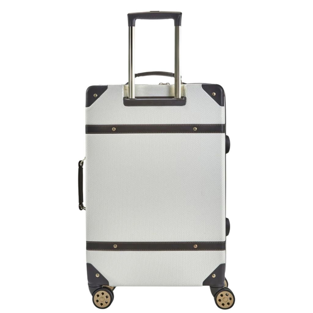 Rock Vintage 67cm Medium Hardsided Luggage - Cream - Love Luggage