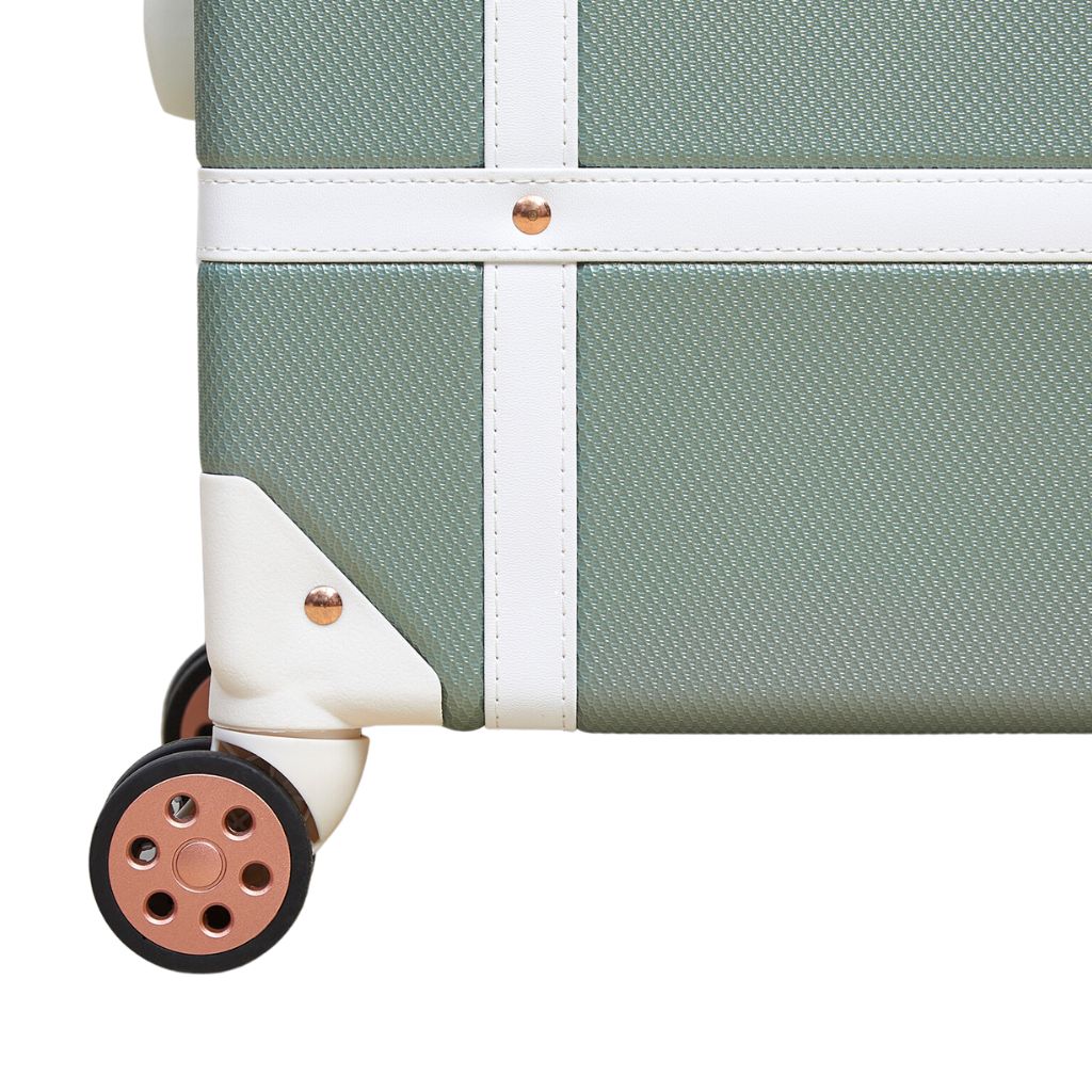 Rock Vintage 67cm Medium Hardsided Luggage - Sage Green - Love Luggage