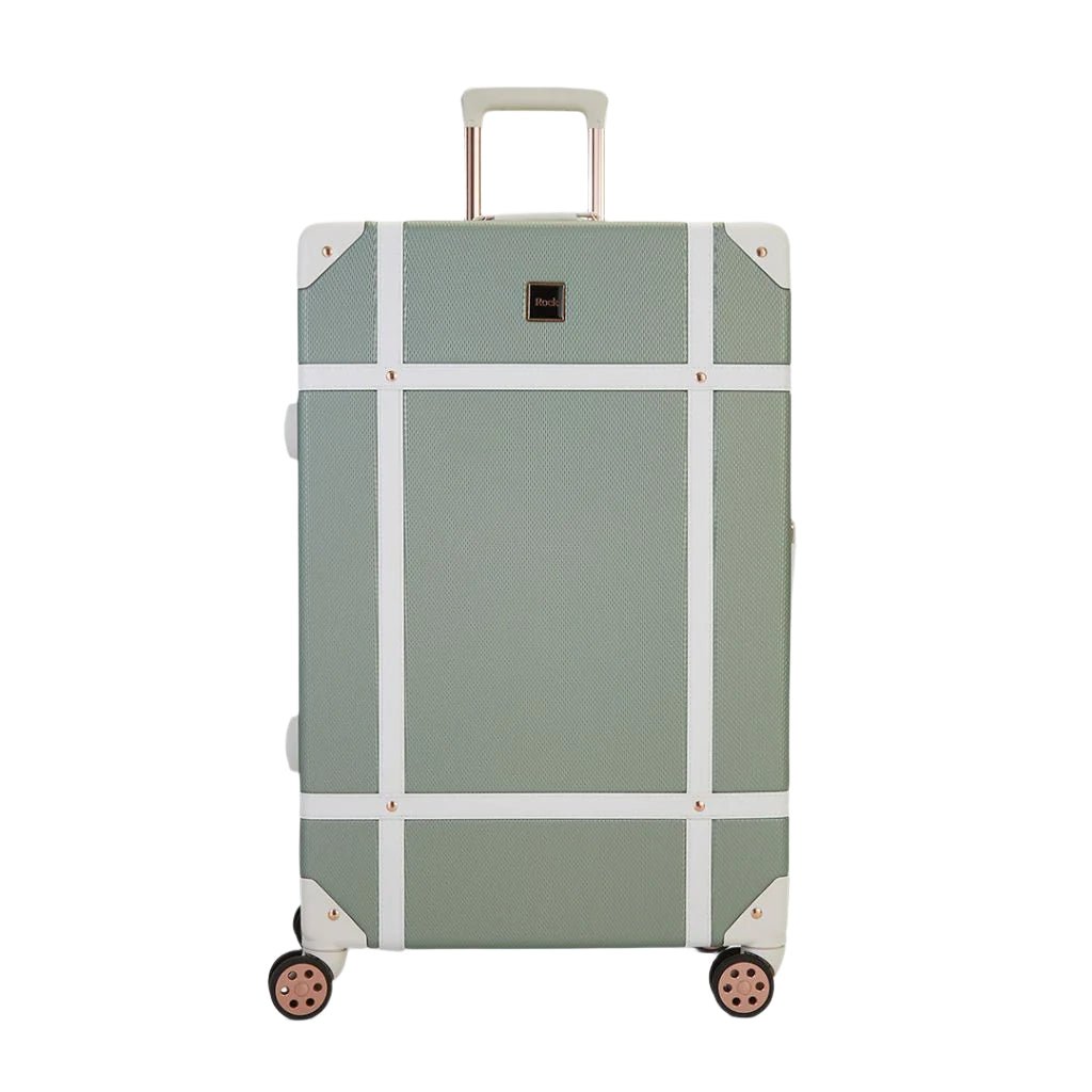 Rock Vintage 67cm Medium Hardsided Luggage - Sage Green - Love Luggage