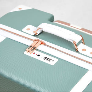 Rock Vintage 67cm Medium Hardsided Luggage - Sage Green - Love Luggage