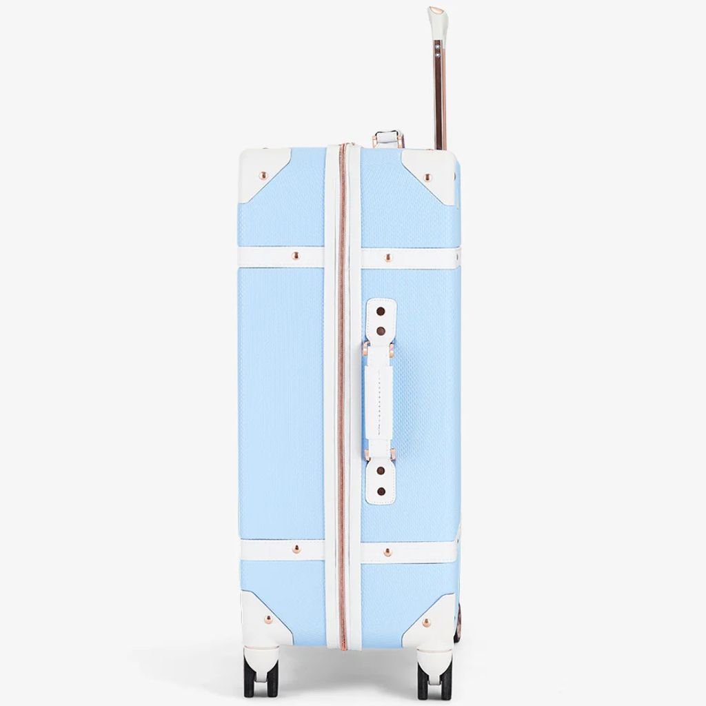 Rock Vintage 67cm Medium Hardsided Luggage - Sky Blue - Love Luggage