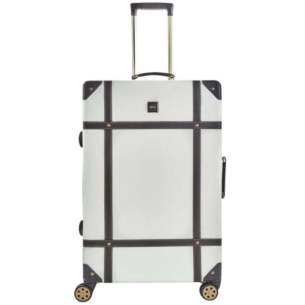 Rock Vintage 78cm Large Hardsided Luggage - Cream - Love Luggage