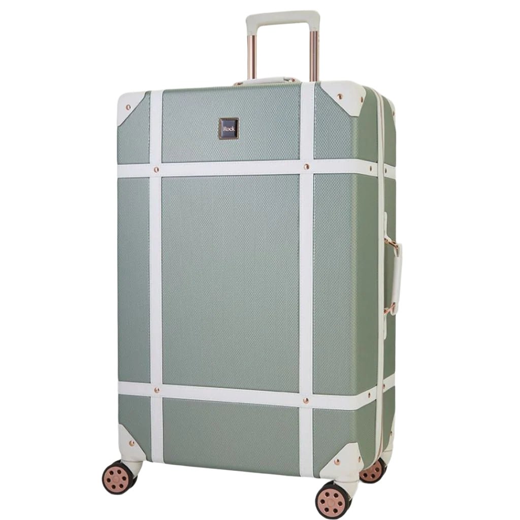 Rock Vintage 78cm Large Hardsided Luggage - Sage Green - Love Luggage