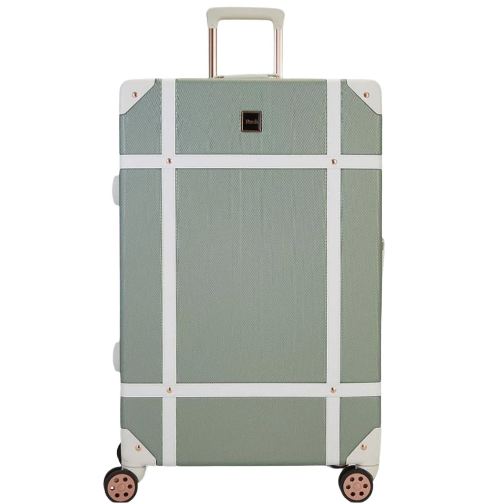 Rock Vintage 78cm Large Hardsided Luggage - Sage Green - Love Luggage