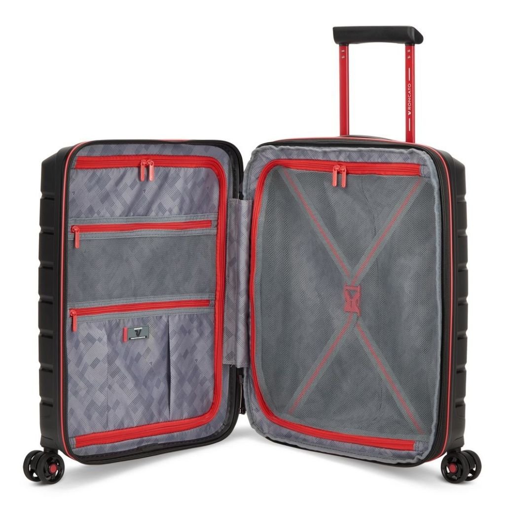 Roncato B Flying DLX Carry On Exp Luggage - Smoke Black - Love Luggage