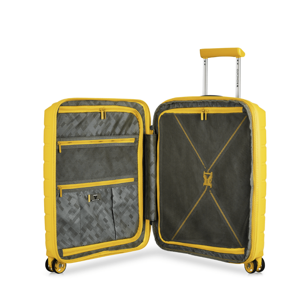 Roncato B Flying DLX Carry On Exp Luggage - Yellow - Love Luggage