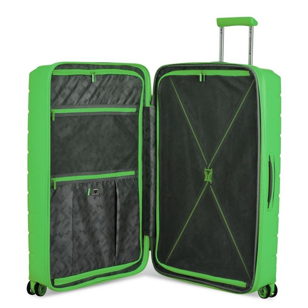 Roncato B Flying DLX Large Exp Luggage - Lime green - Love Luggage