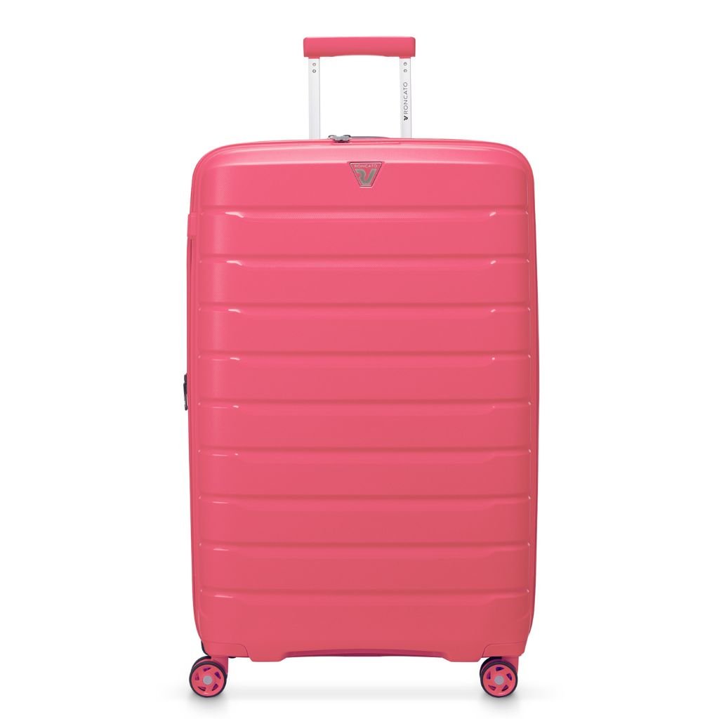 Roncato B Flying DLX Large Exp Luggage - Pink - Love Luggage