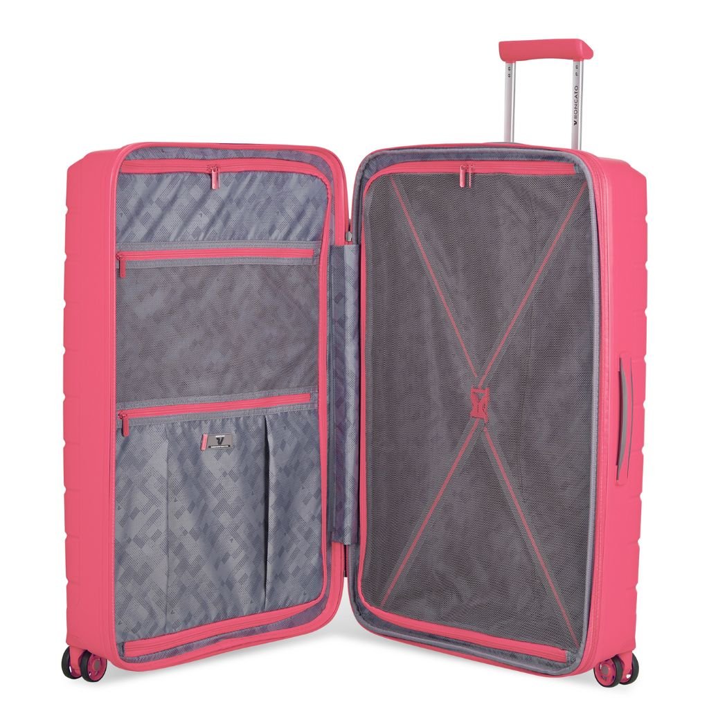 Roncato B Flying DLX Large Exp Luggage - Pink - Love Luggage